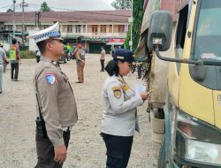 Ops Zebra Kapuas 2025 Polres Melawi Gelar Pemeriksaan Kendaraan di Terminal Bus Sidomulyo