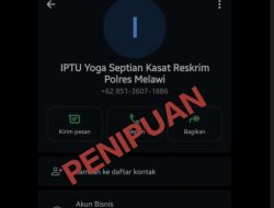 Kasat Reskrim Polres Melawi Tegaskan Nomor 0851-3607-1886 Bukan Miliknya, Hati Hati dan Waspada Penipuan