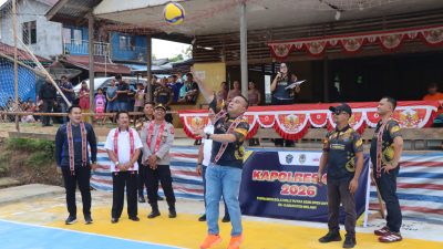 AKBP Harris Buka Turnamen Volly Putra Semi – Open Kapolres Melawi Cup 2026