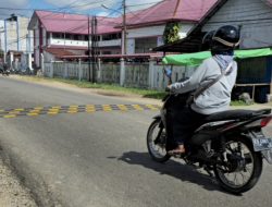 5 Titik Rawan Kecelakaan, Satlantas Polres Melawi Pasang Pita Kejut
