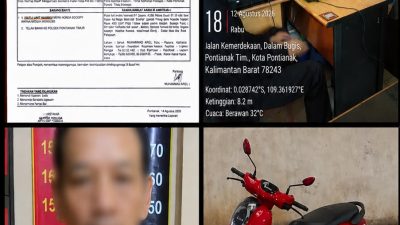 Tim Berang Berang Polsek Pontianak Timur Berhasil Amankan Terduga Pelaku Pencurian Sepeda Motor