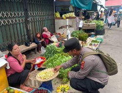 Patroli Humanis di Pasar Sayur Nanga Pinoh, Polres Melawi Sapa Pedagang dan Serap Aspirasi Masyarakat